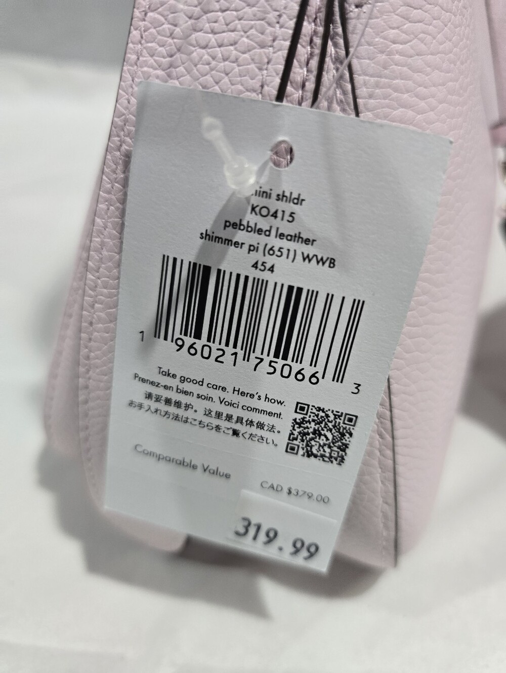 Kate Spade 454 Sculpted Shoulder Bag, Shimmer Pink - Picture 11 of 11